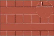 SLATER'S PLASTIKARD 0428 7mm roofing tile red
